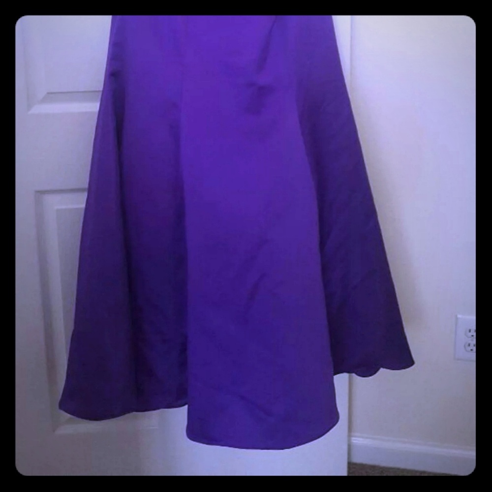 ALFRED SATIN PURPLE GOWN